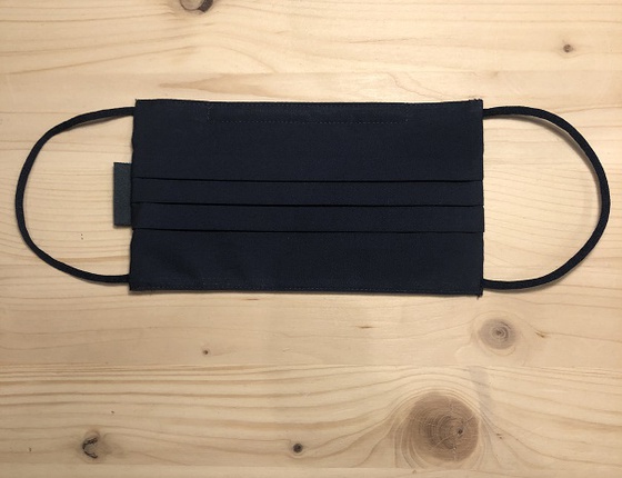 Masque adulte bleu marine à élastiques derrière les oreilles & pince-nez