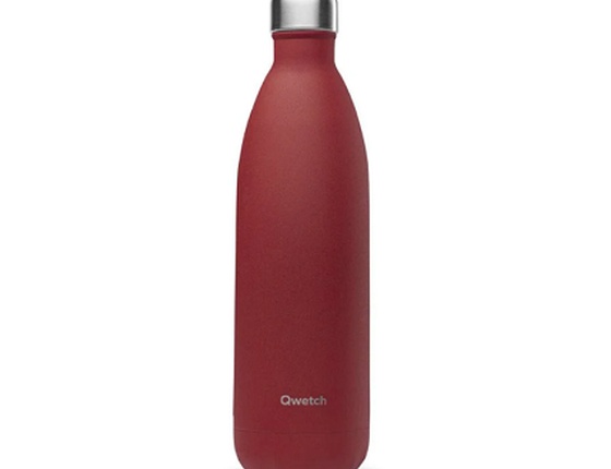 Bouteille inox 1000 ml isotherme granite rouge