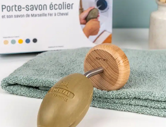 Coffret porte-savon écolier rotatif