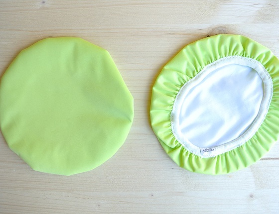 Couvre-plat 20 cm en tissu ciré vert