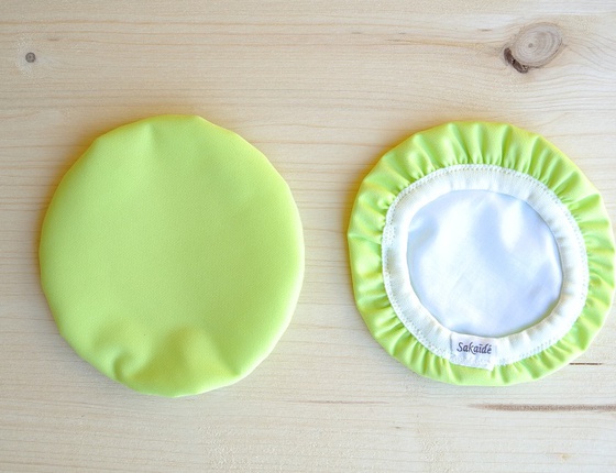 Couvre-plat 14 cm en tissu ciré vert