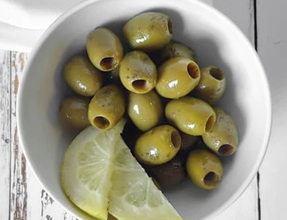 Olives vertes citron & basilic bio