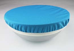 Couvre-plat 20 cm en tissu ciré bleu