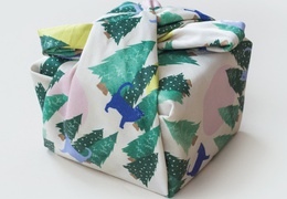 Furoshiki emballage cadeau réutilisable motif Entrechat